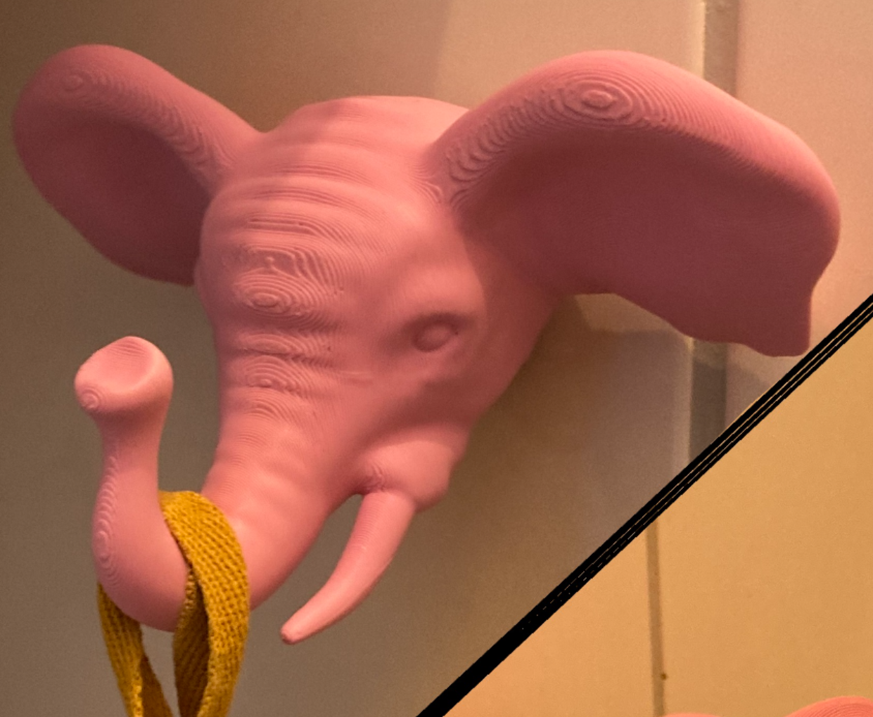 Elephant towel hanger and soapdish holder