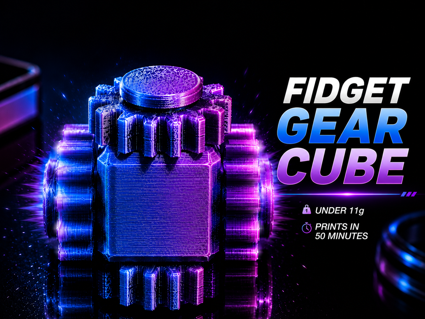 Fidget Gear Cube – Mechanical Desk Toy