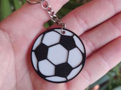 Llavero Pelota de Futbol con Relieve