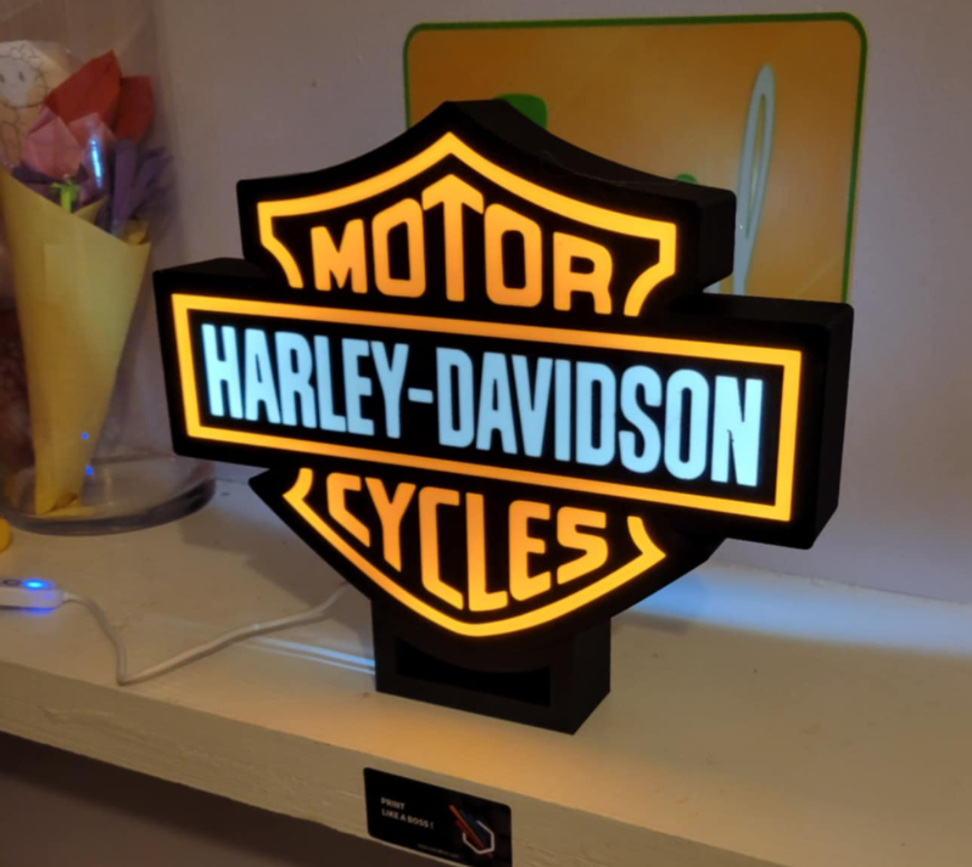harley davidson led lightbox