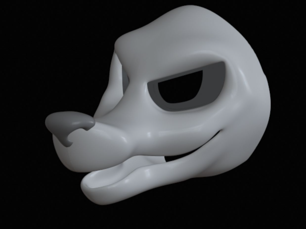 Canine base with eyes made by saberwolfstudio