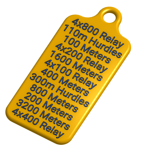 Track and Field Keychain