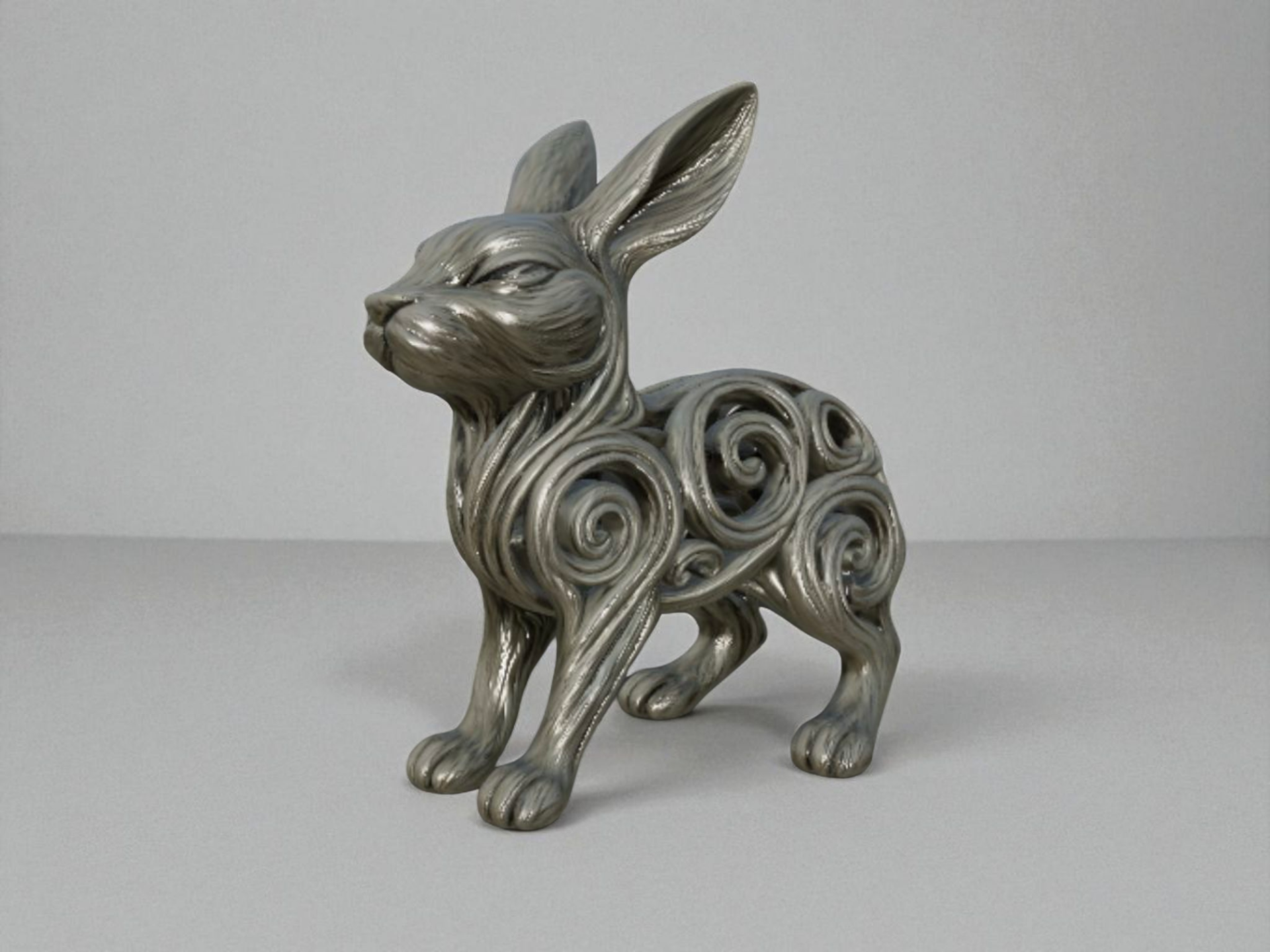 Elegante figura de conejo