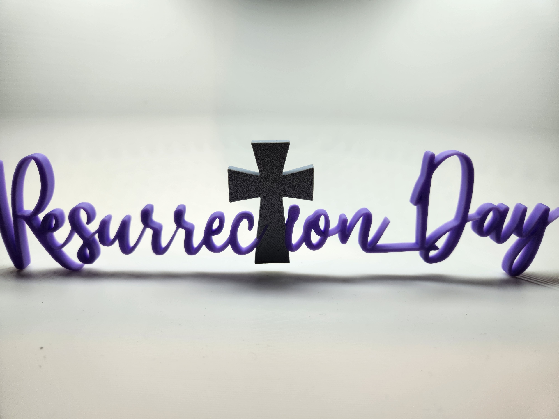 Easter - Resurrection Day - Cross - Desk Sign, Wall Art, Gift Tag