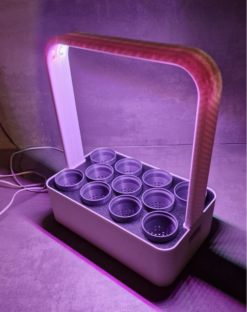 Hydroponic Flowerpot with LED Light for FastGrowth