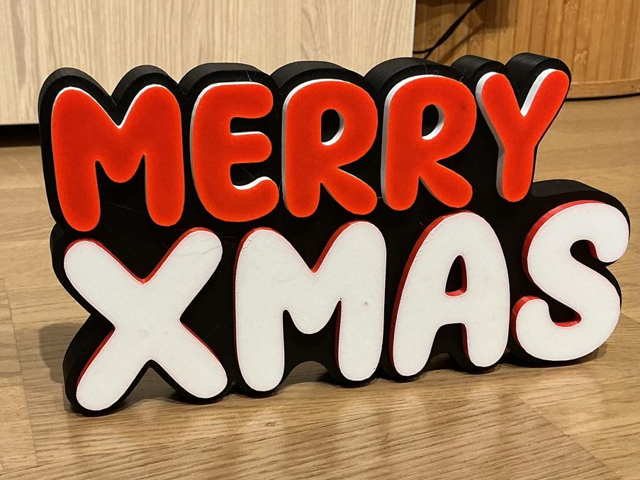 "MERRY XMAS" Schild