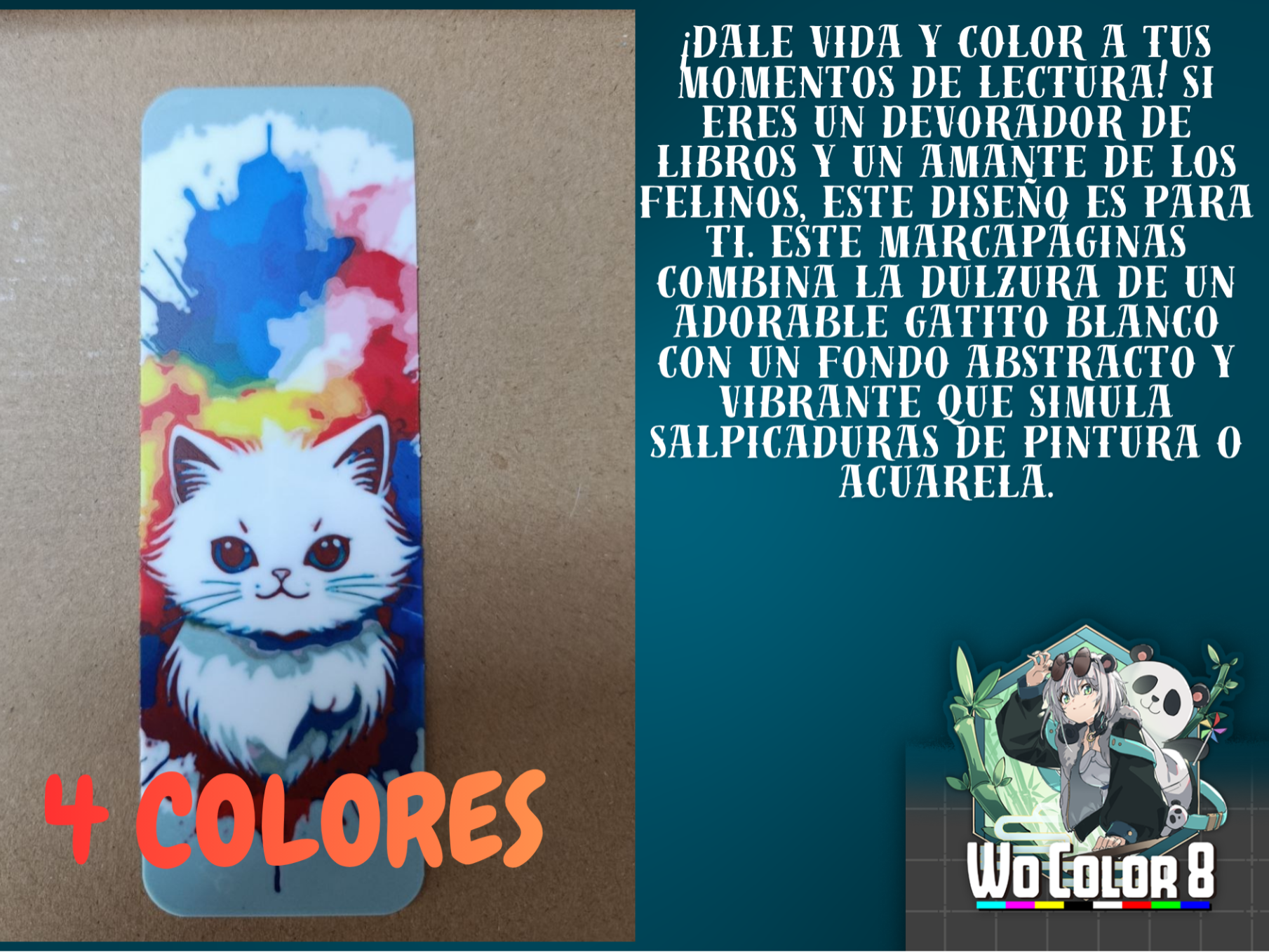 Gato Acuarela 4 COLORES  AMS