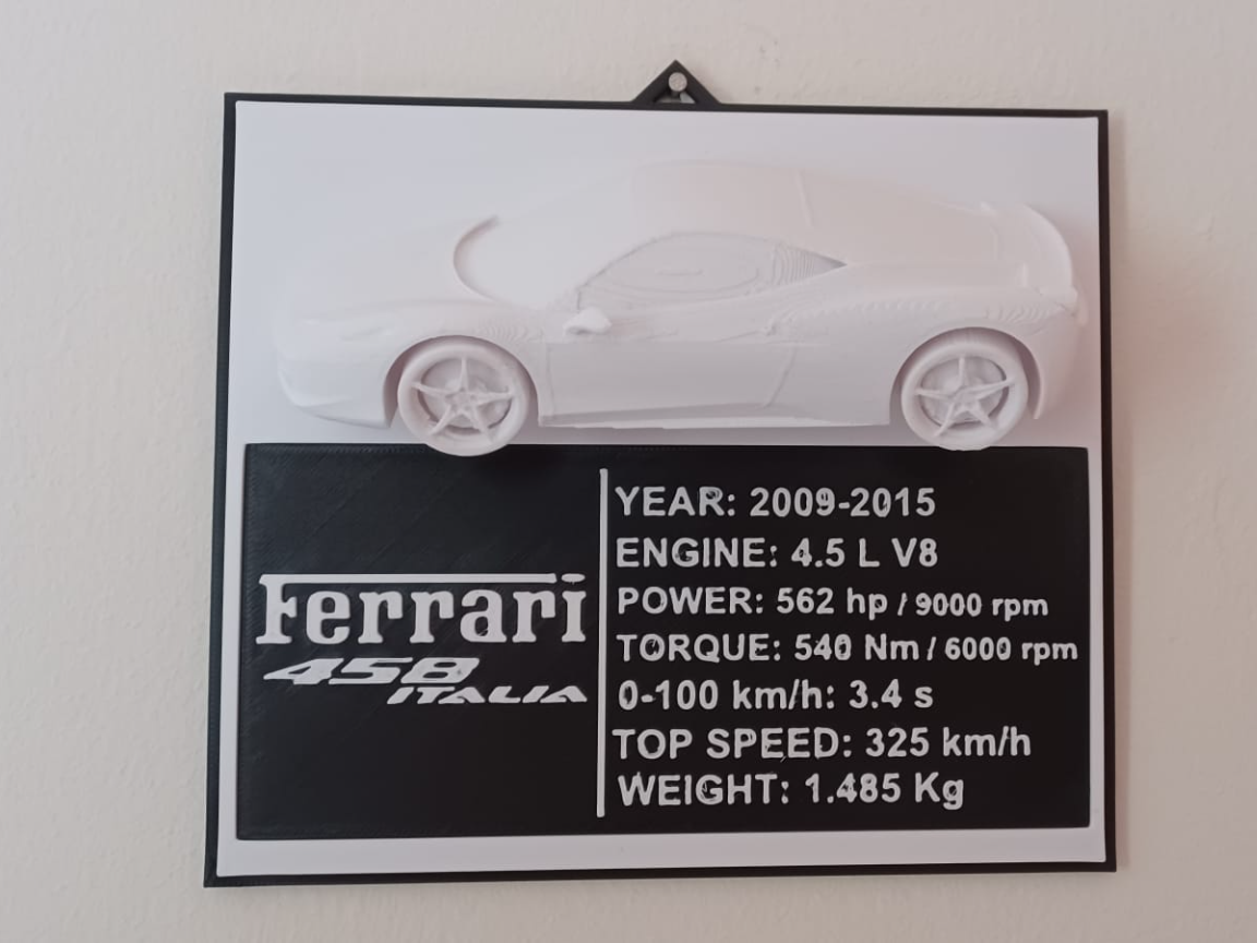 Ferrari 458 Italia - Wall Decoration