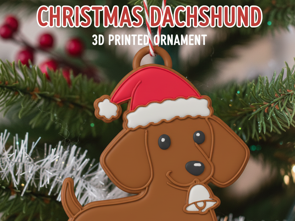 Christmas Dachshund Ornament-SausageDog Decoration