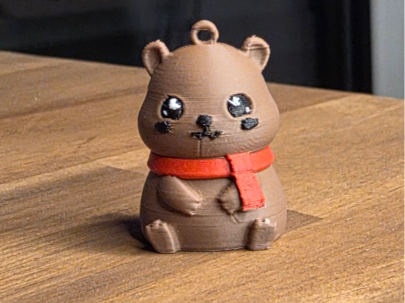 Cute Hamster Keychain - Animal Keyring