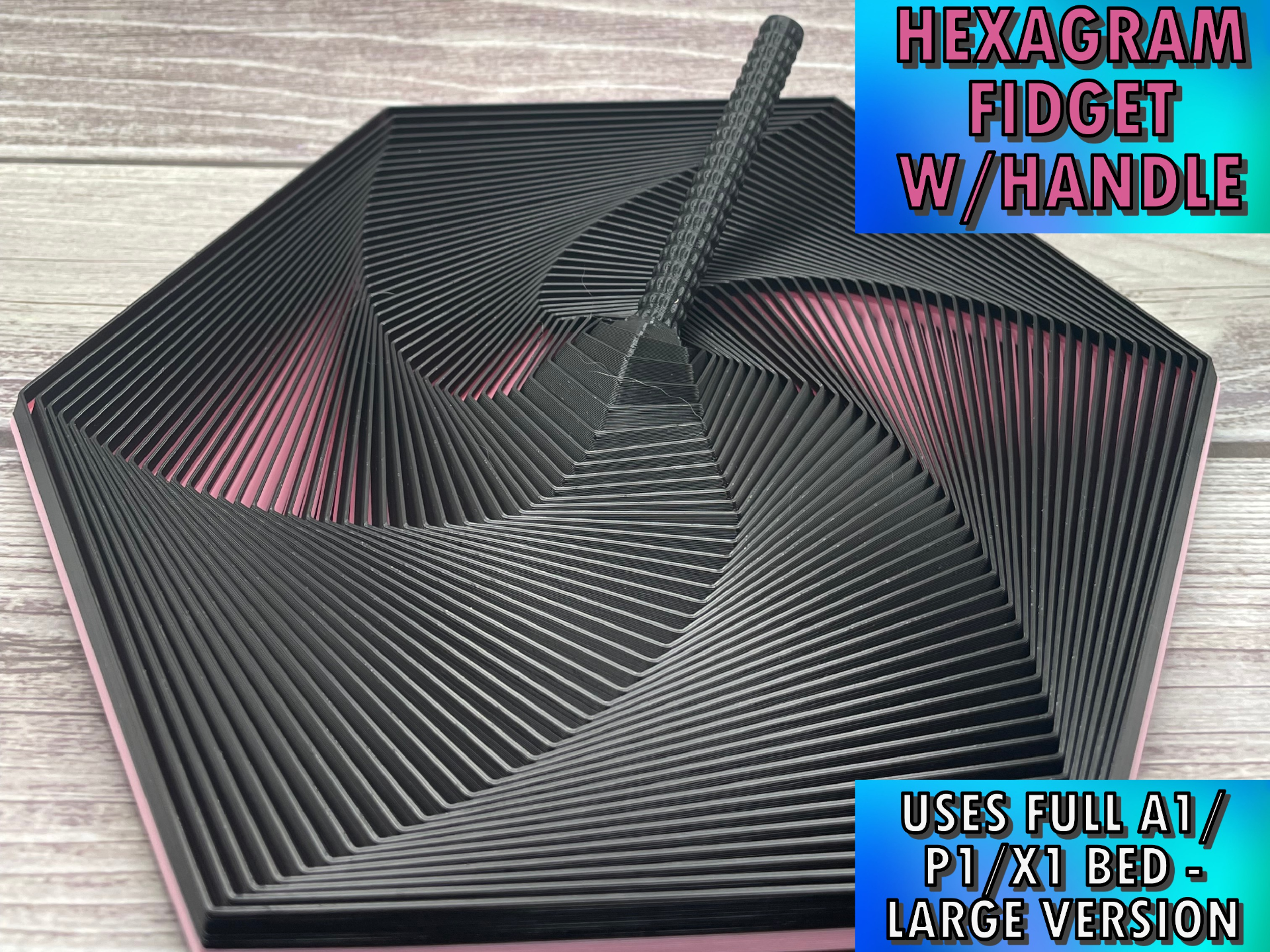 Full Bed - Hexagram Fidget w/Handle