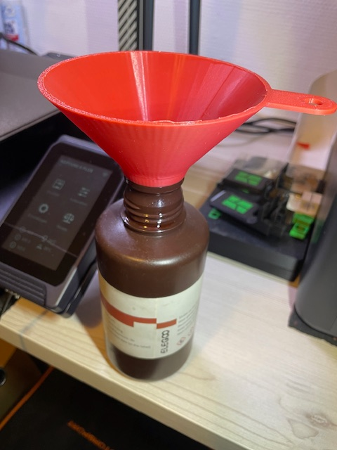 Resin bottle Funnel for Elegoo Resin with hanger