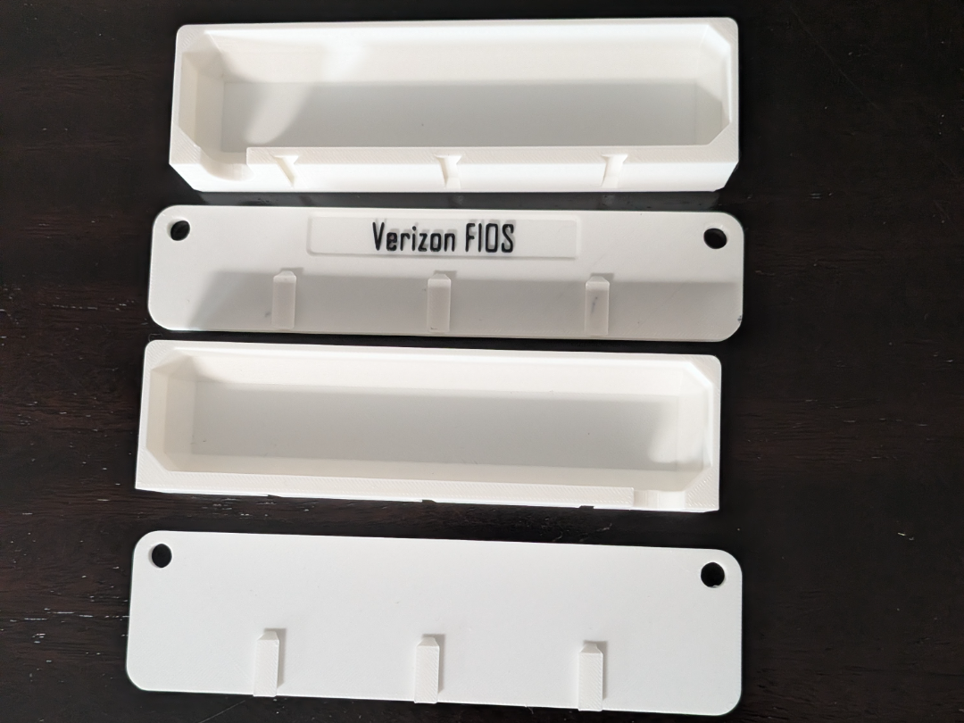 Verizon FIOS ONT structured wiring mount