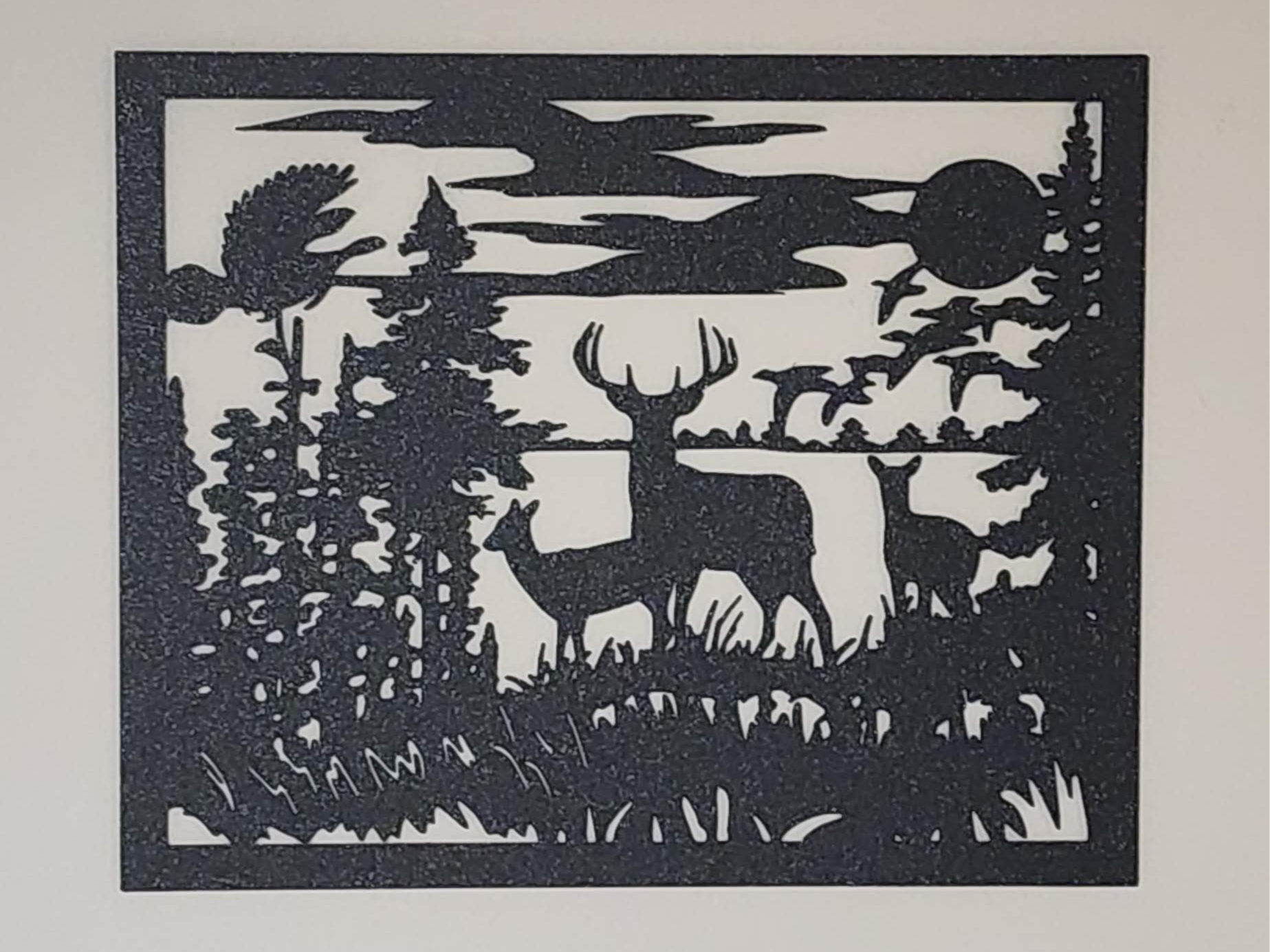 Farm Scene Silhouette Wall Art
