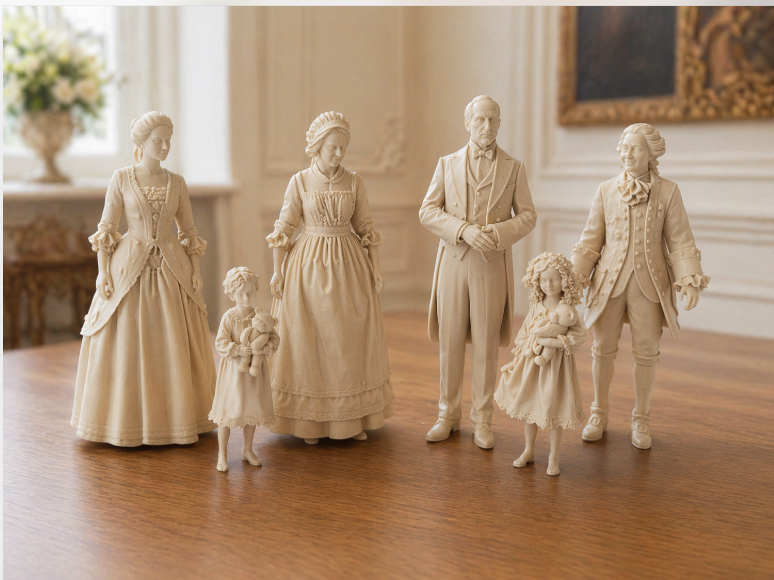 Victorian Family set & Servants –6 Mini Figures