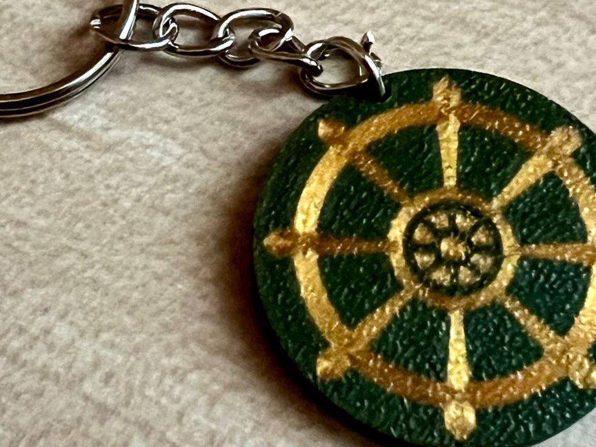 The Dharma Wheel key chain.