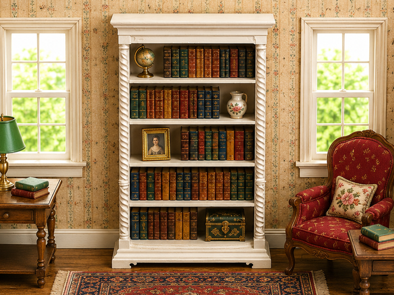Miniature Antique Barley-twist Bookcase