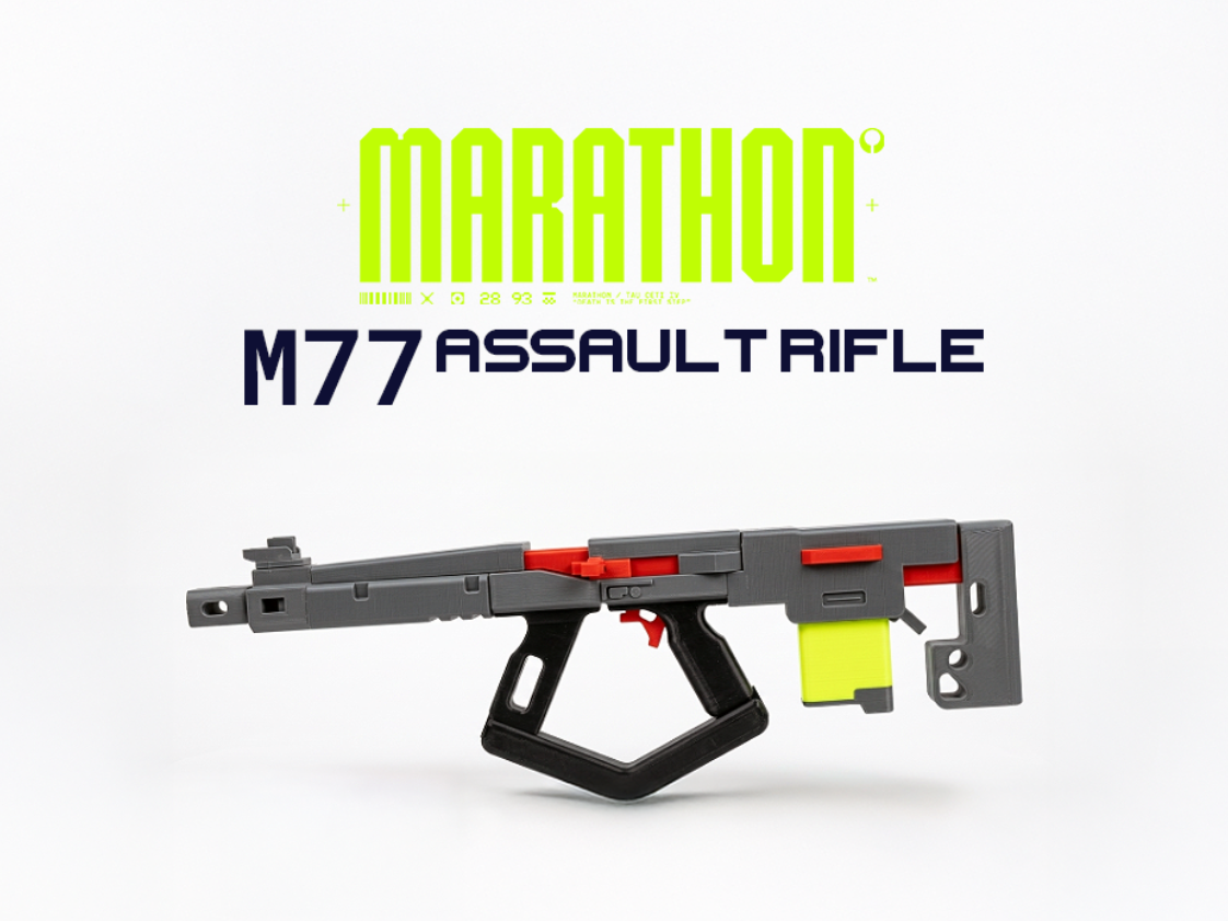 Marathon M77 Assault Rifle Prop - 4 plates, color