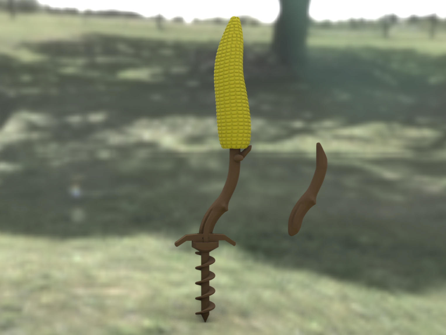 Porn On The Cob TPU Ejaculating Corn Dildo + Mount