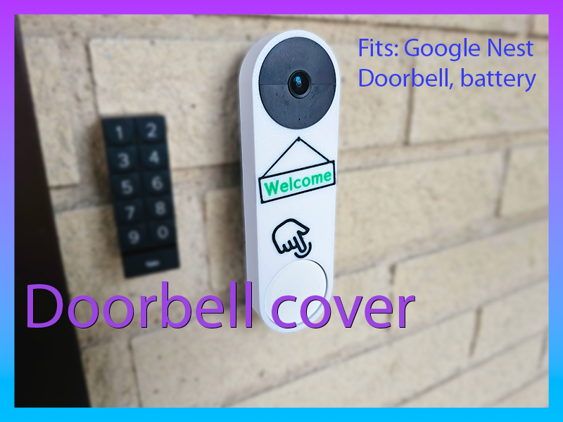 Doorbell cover - welcome sign