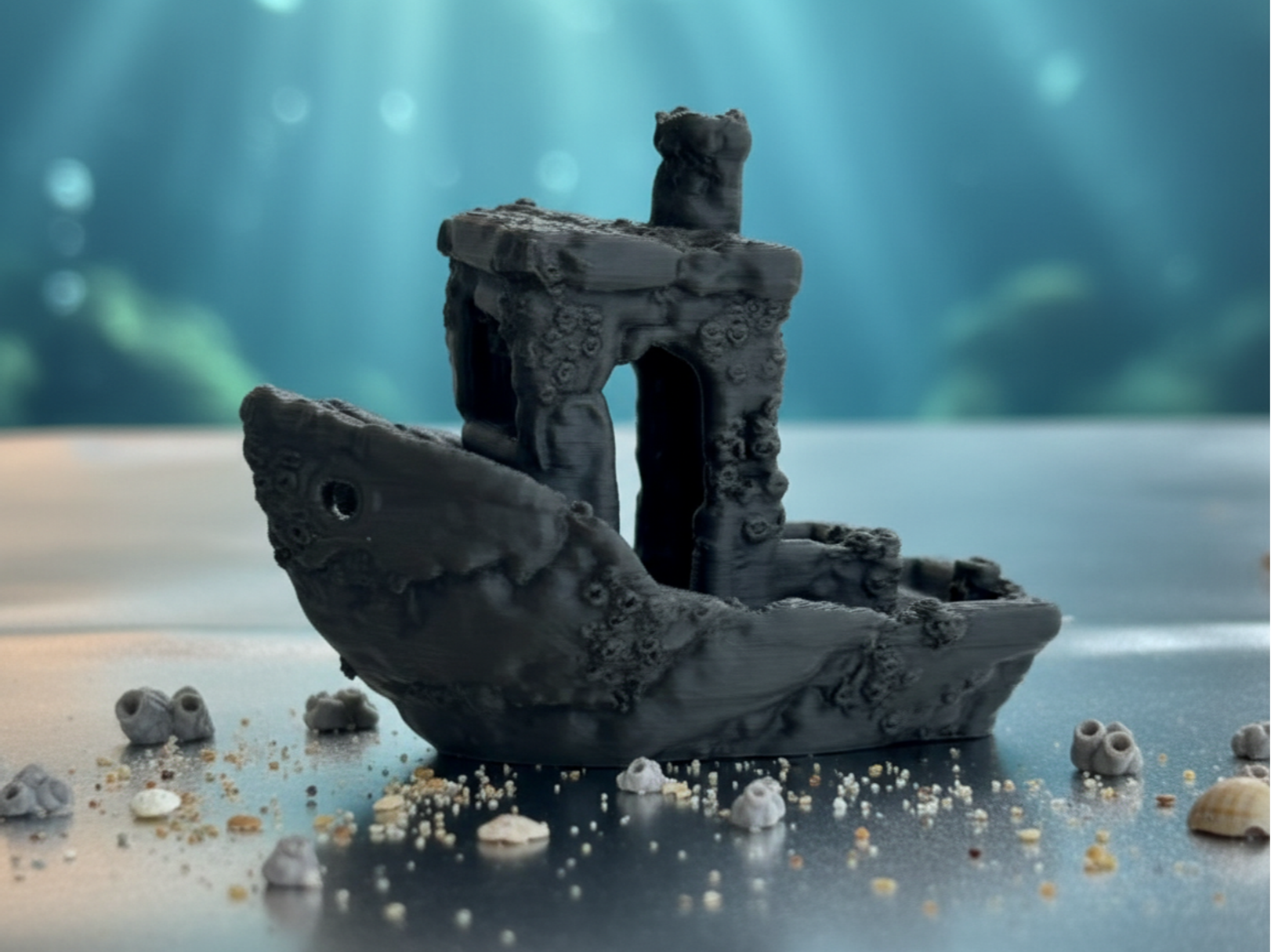 Sunken benchy boat