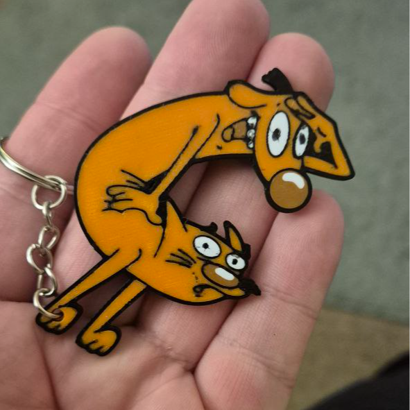 CatDog keychain 90s
