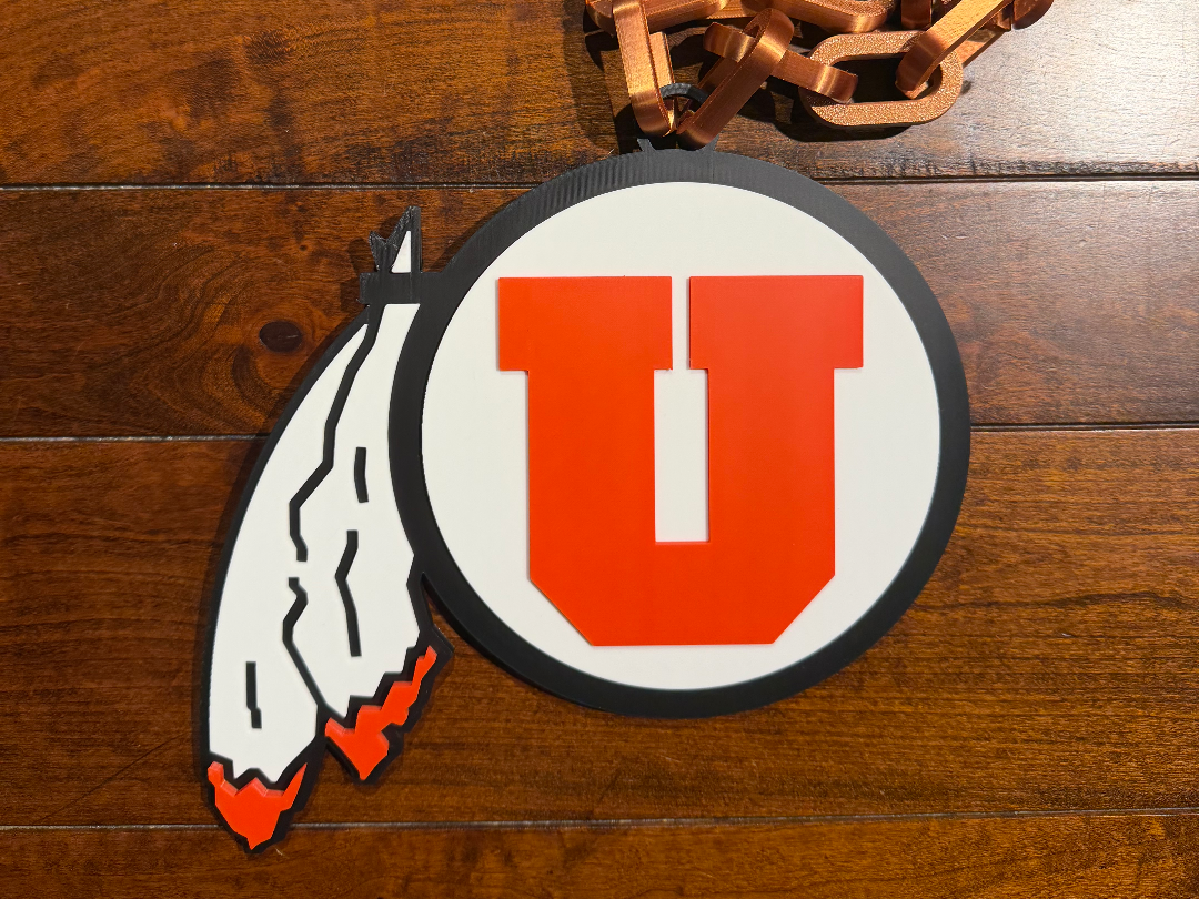 Utah Utes Logo Oversized Necklace Logo