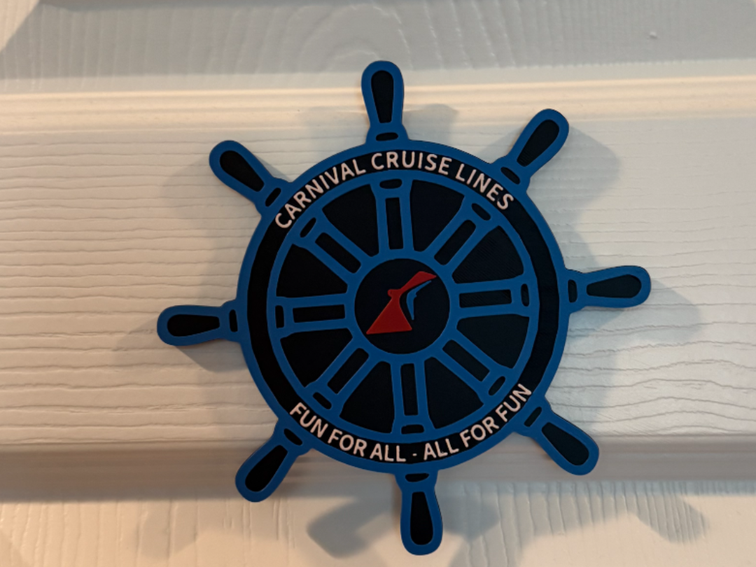 CARNIVAL CRUISE SHIP WHEEL DOOR DECRORATION