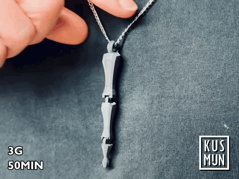 Articulated finger bones pendant / keychain