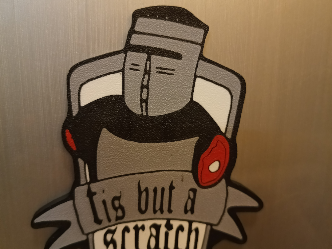 nur ein kratzer Kühlschrankmagnet
