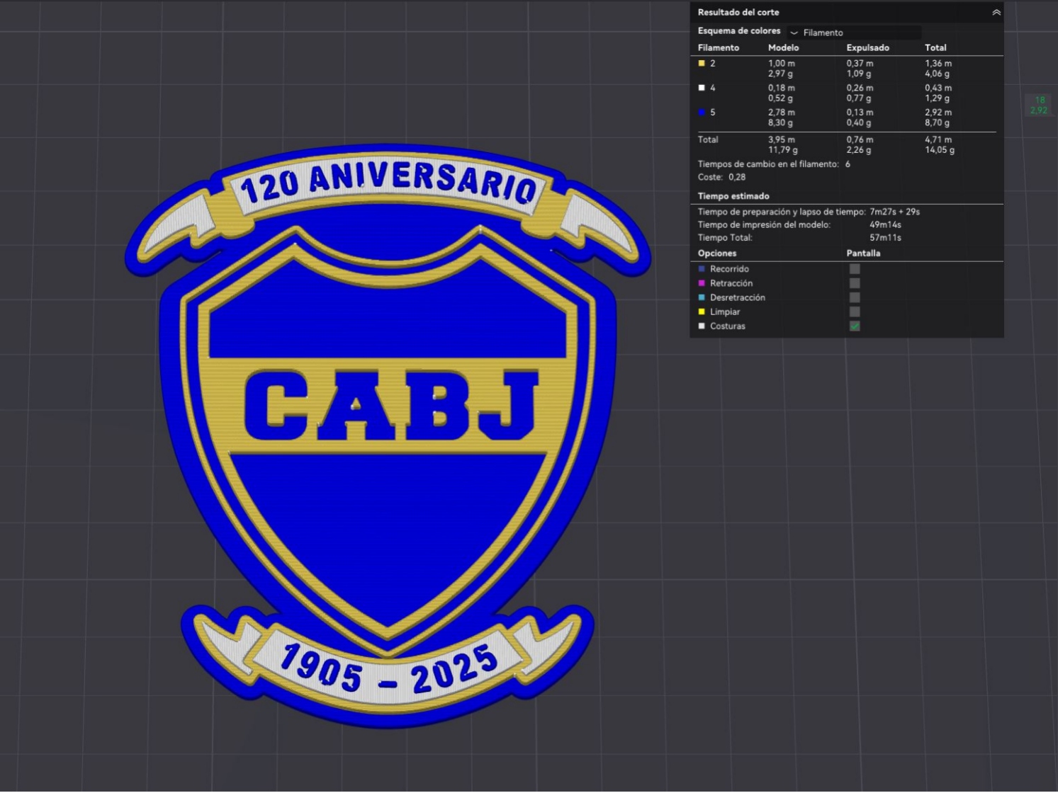 escudo boca 120 aniversario