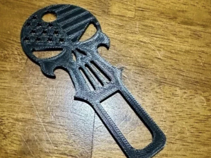 Punisher Keychain Bottle Opener