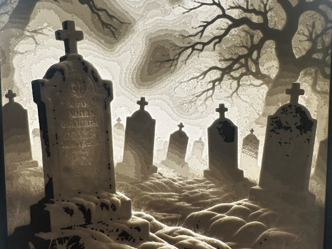 Graveyard Lithophane (HueForge)