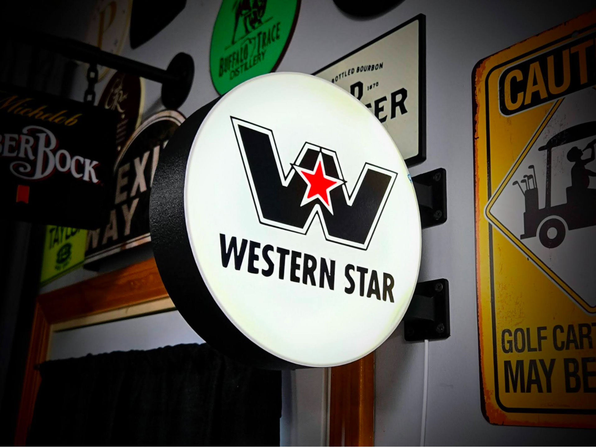 WESTERN STAR ~ 2-Sided Gas Station Lightbox Sign