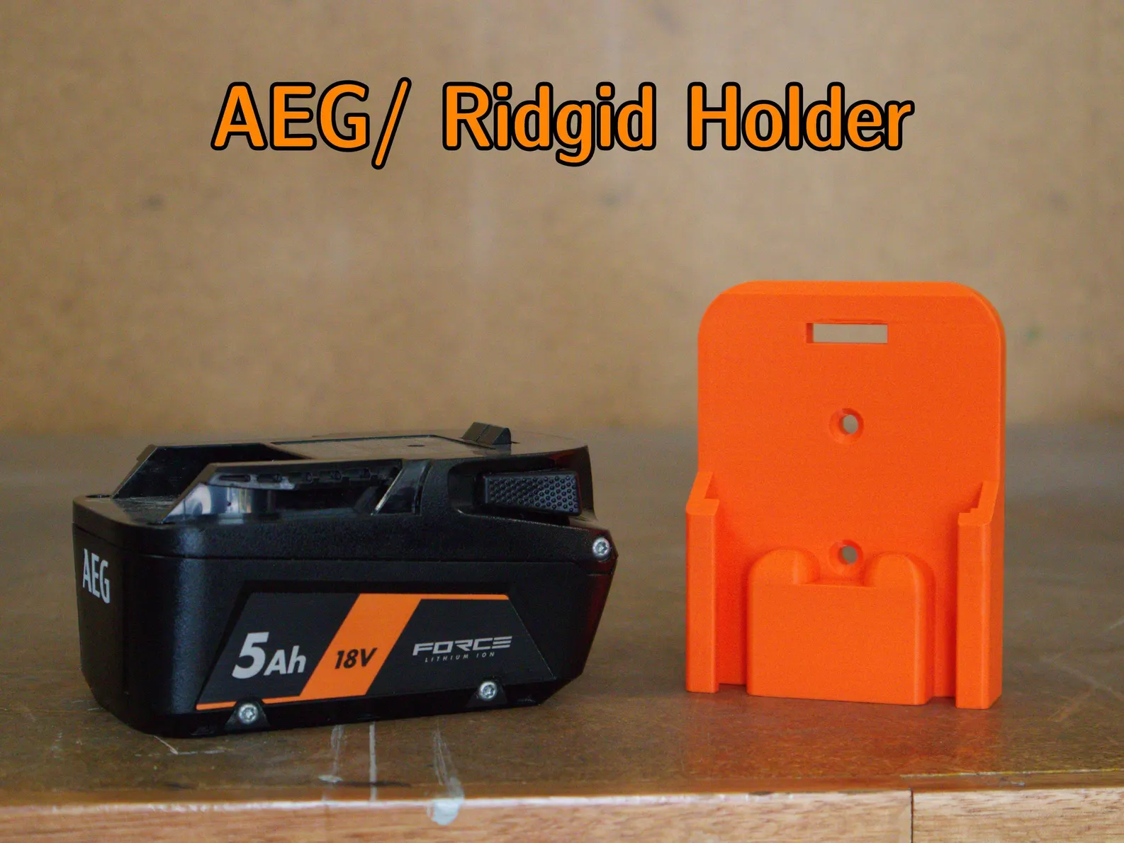 AEG/Ridgid 18V Battery Holder - Wall Mount