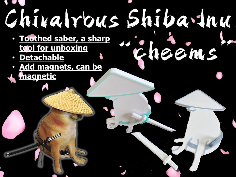 Chivalrous dog cheems——Detachable Box opener knife