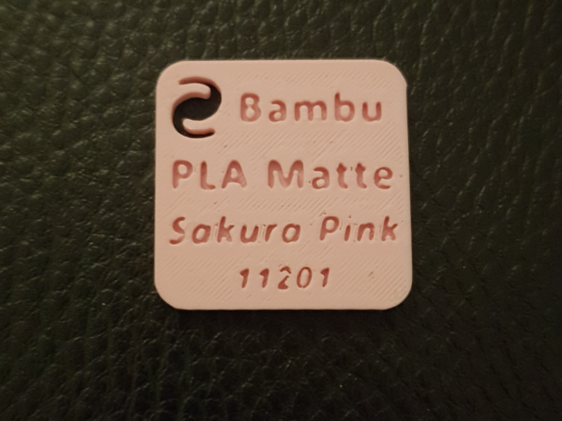 Échantillon filament Bambu PLA Sakura Pink (11201)