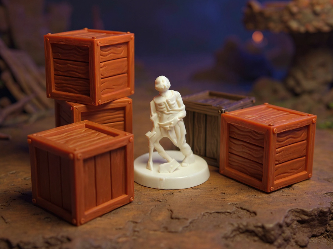 Wooden crate - wargaming terrain