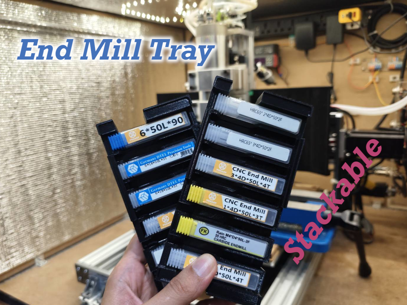 End Mill Tray (for end mill box)