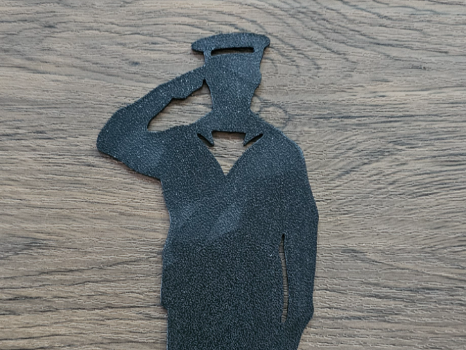 Royal navy saluting silhouette