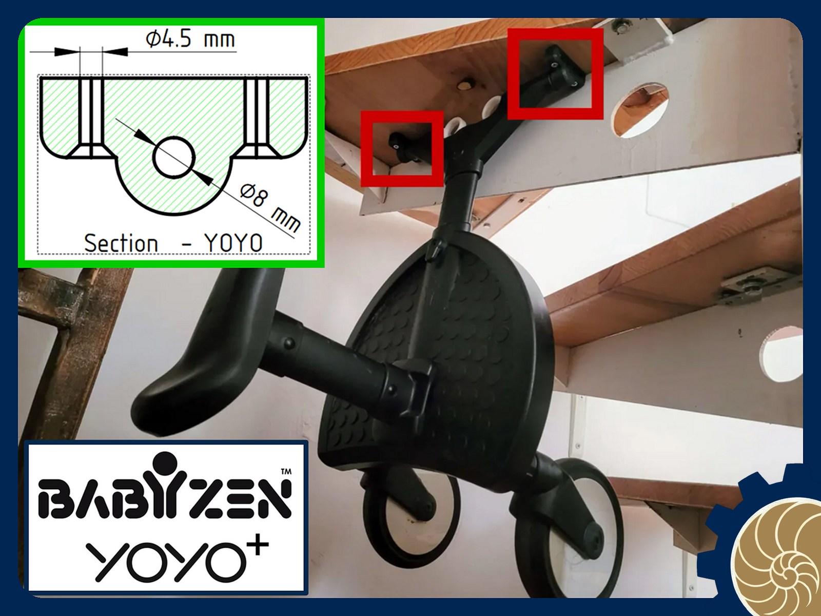 YOYO BABYZEN stroller Accessories wall hanger