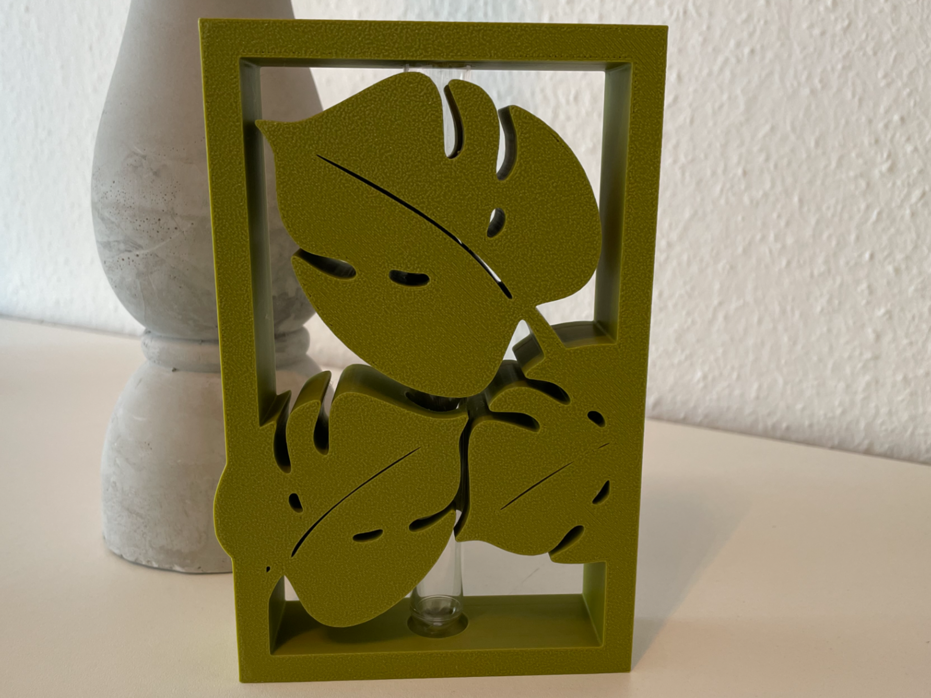 Vase für Reagenzglas Monstera