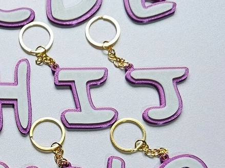 Letter J keychain