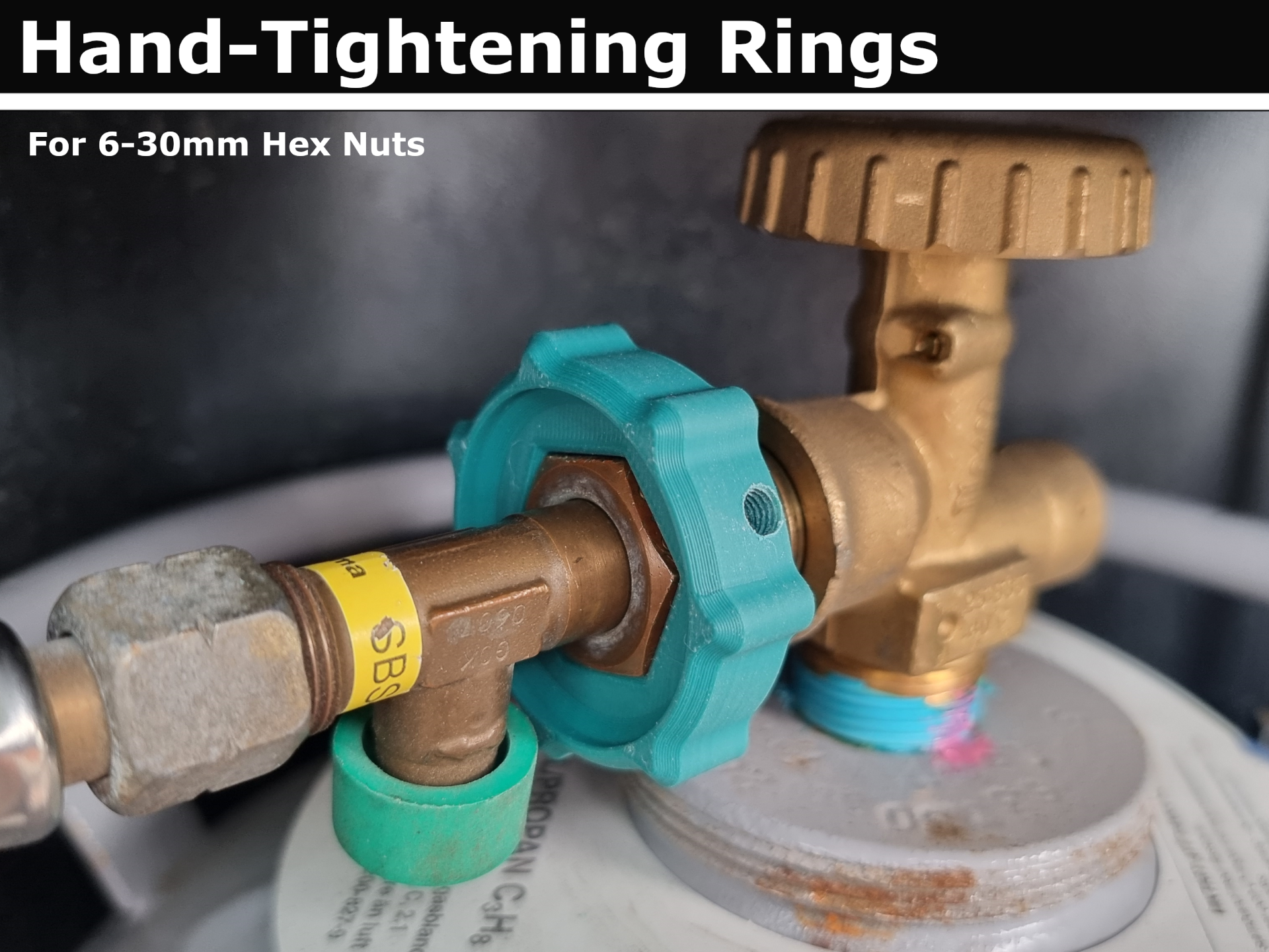 Hand-Tightening Rings for 6-30mm Hex Nuts