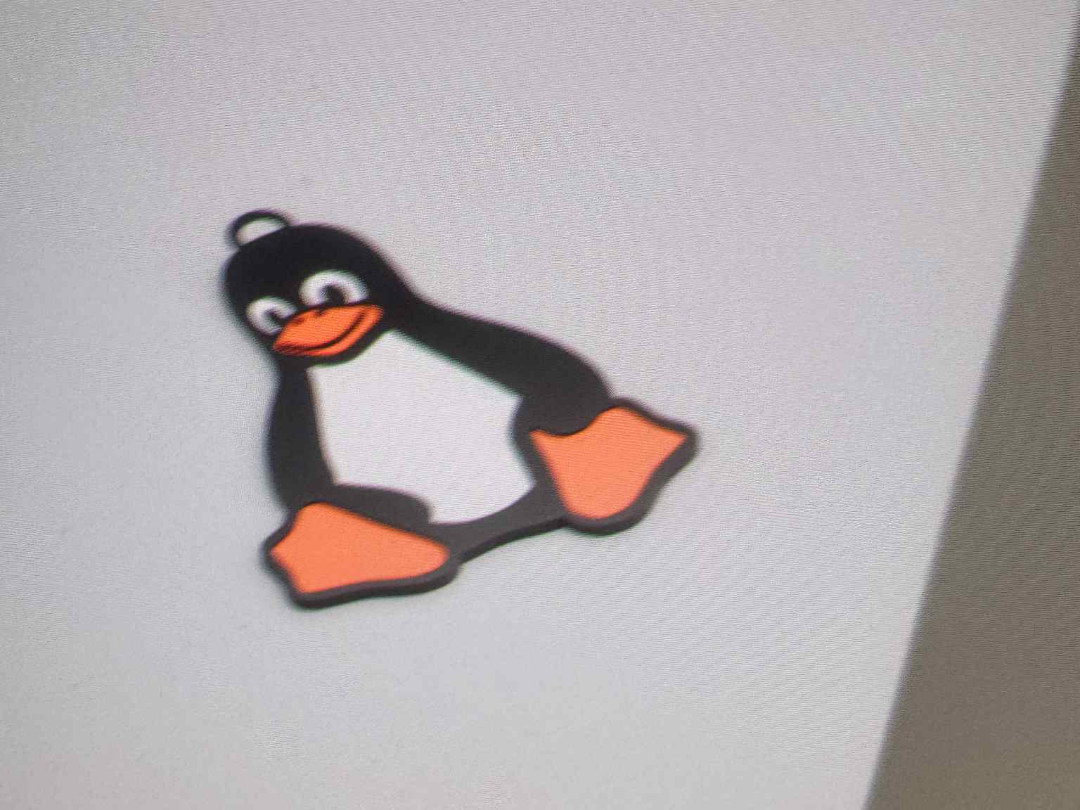 Linux Penguin Keychain