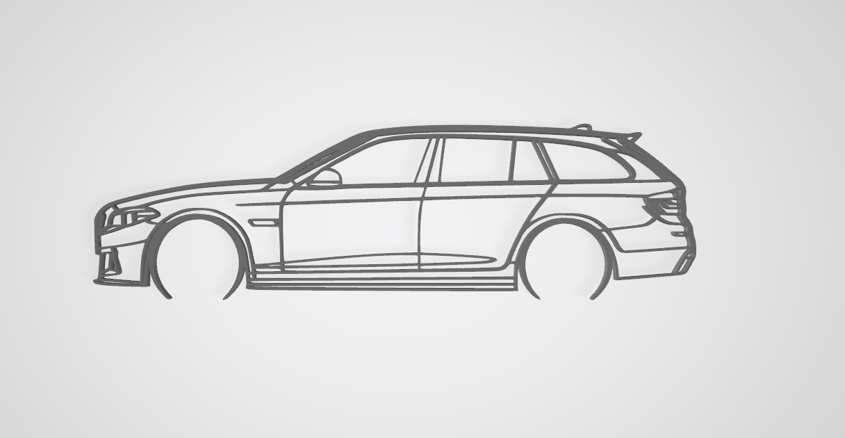 BMW F11 Touring Wallart Silhouette