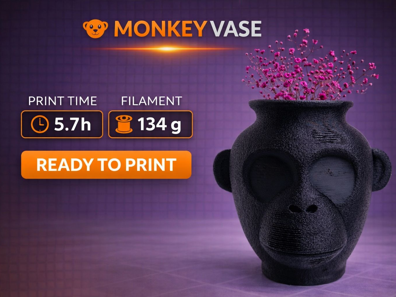 Monkey Vase —  Size M (16 cm)