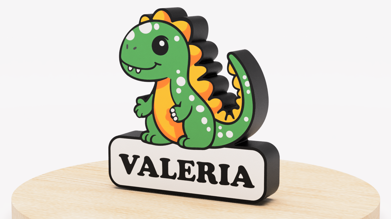 Dinosaur Lightbox with Your Name