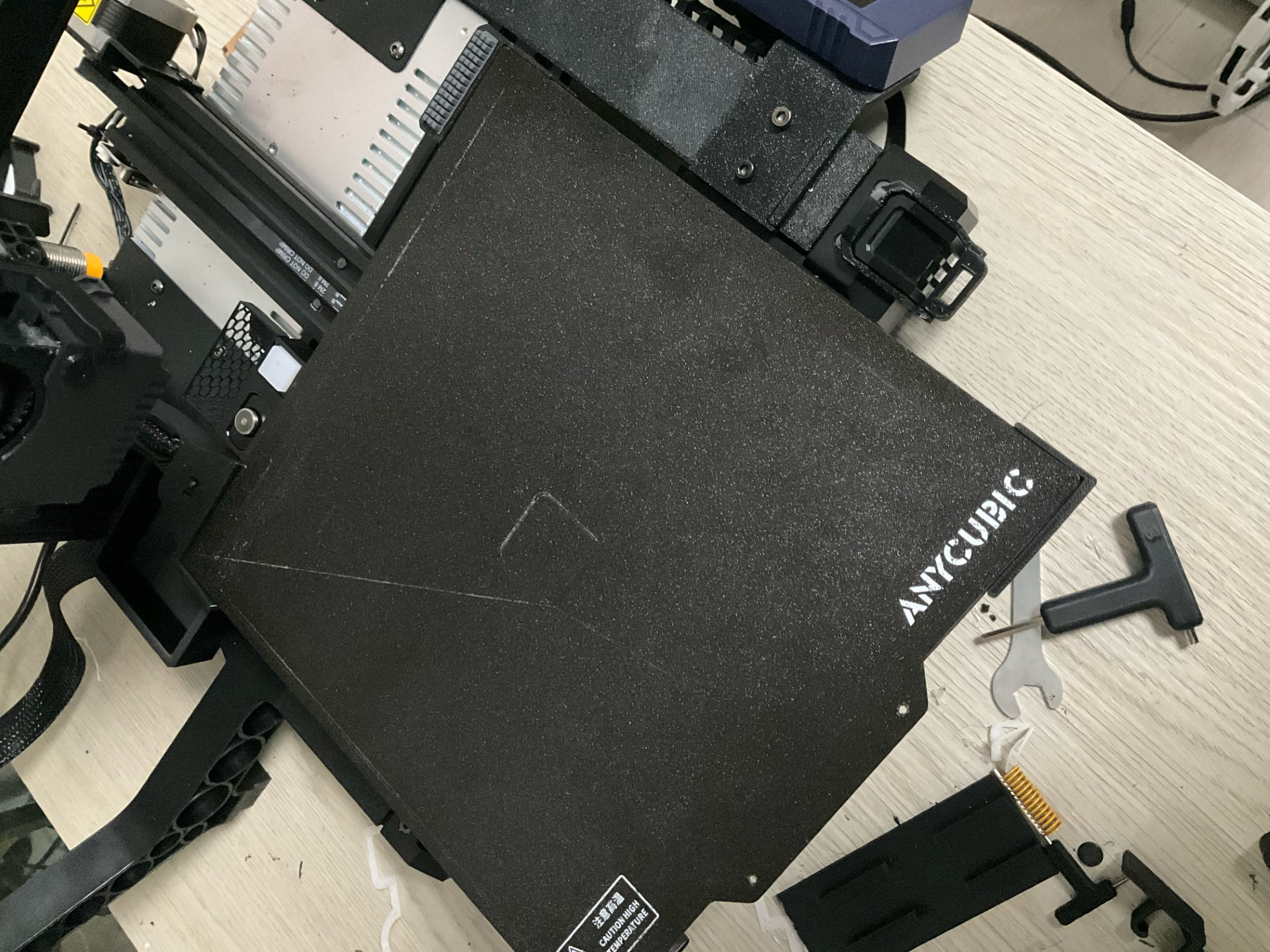 Kobra 2 NEO bed aligner with A1 nozzle wiper