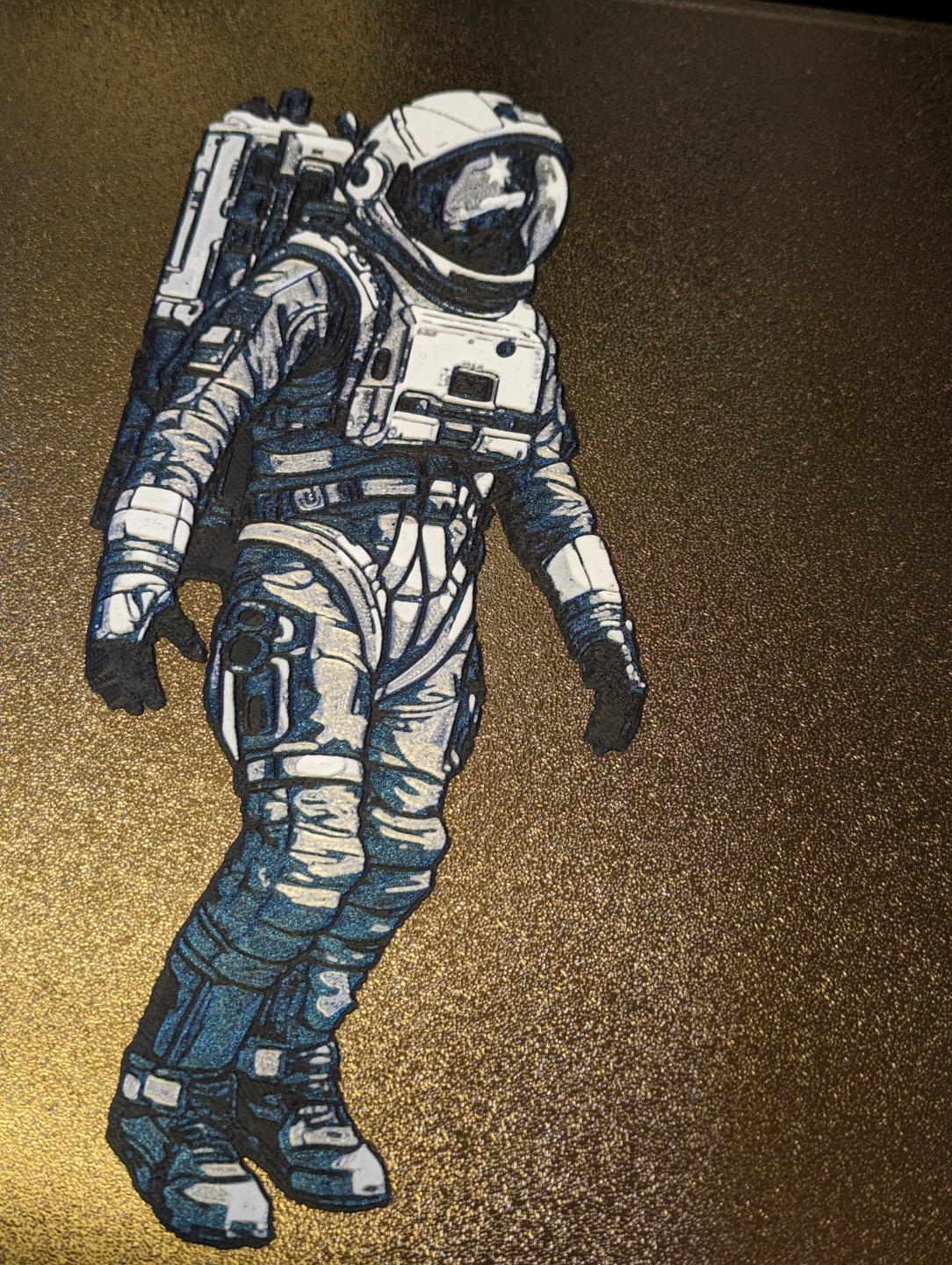 Man in a Spacesuit Graphic Art - HueForge Demo